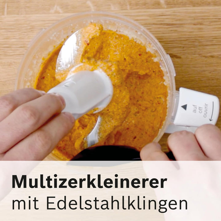 Bosch Multimixer MUZ5MM1, inklusive 3 Scheiben (Schneid-Wende-Scheibe, Raspel-Wendescheibe, Reibesch