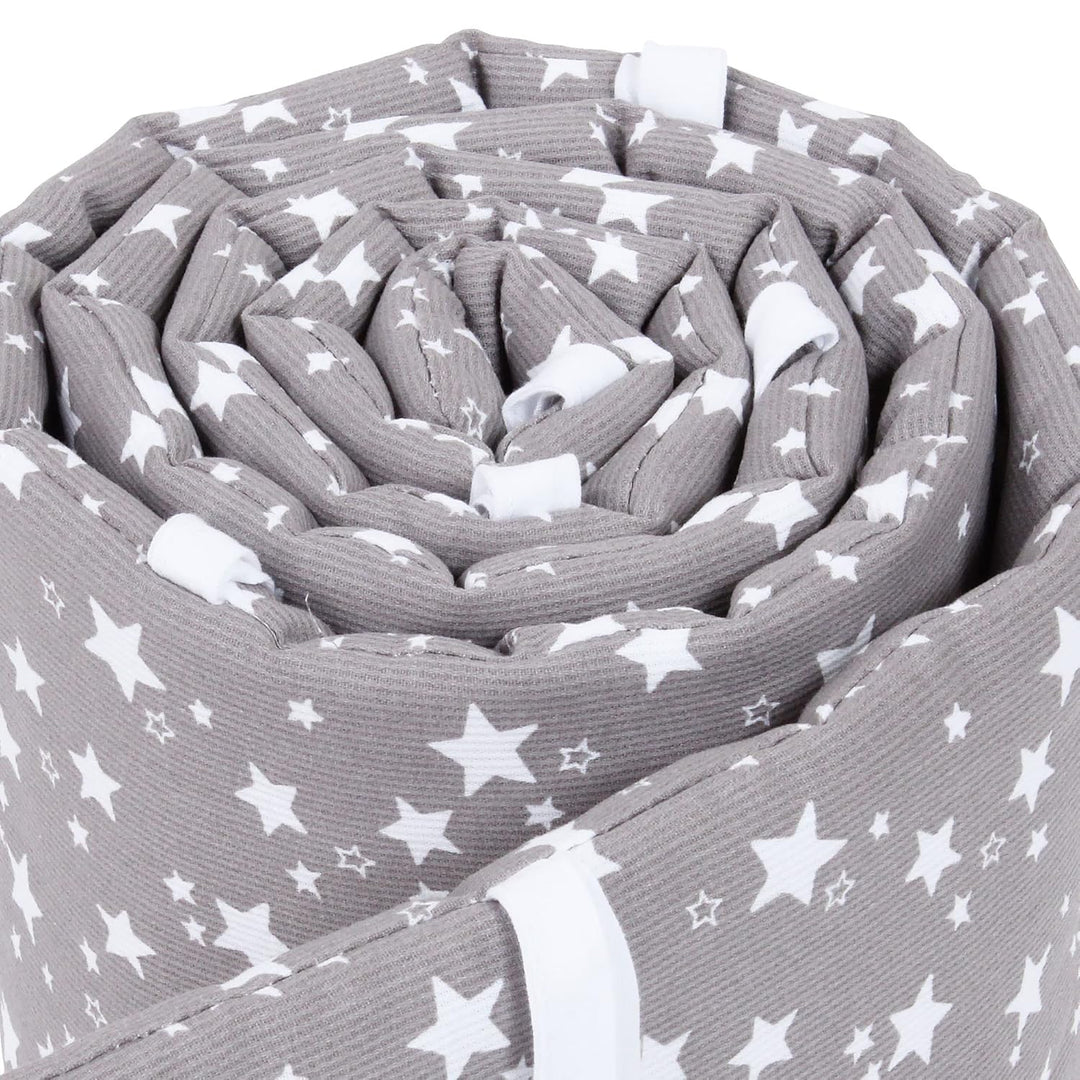 babybay Nestchen Mesh-Piqué passend für Modell Maxi, Boxspring und Comfort, taupe Sterne weiss passe