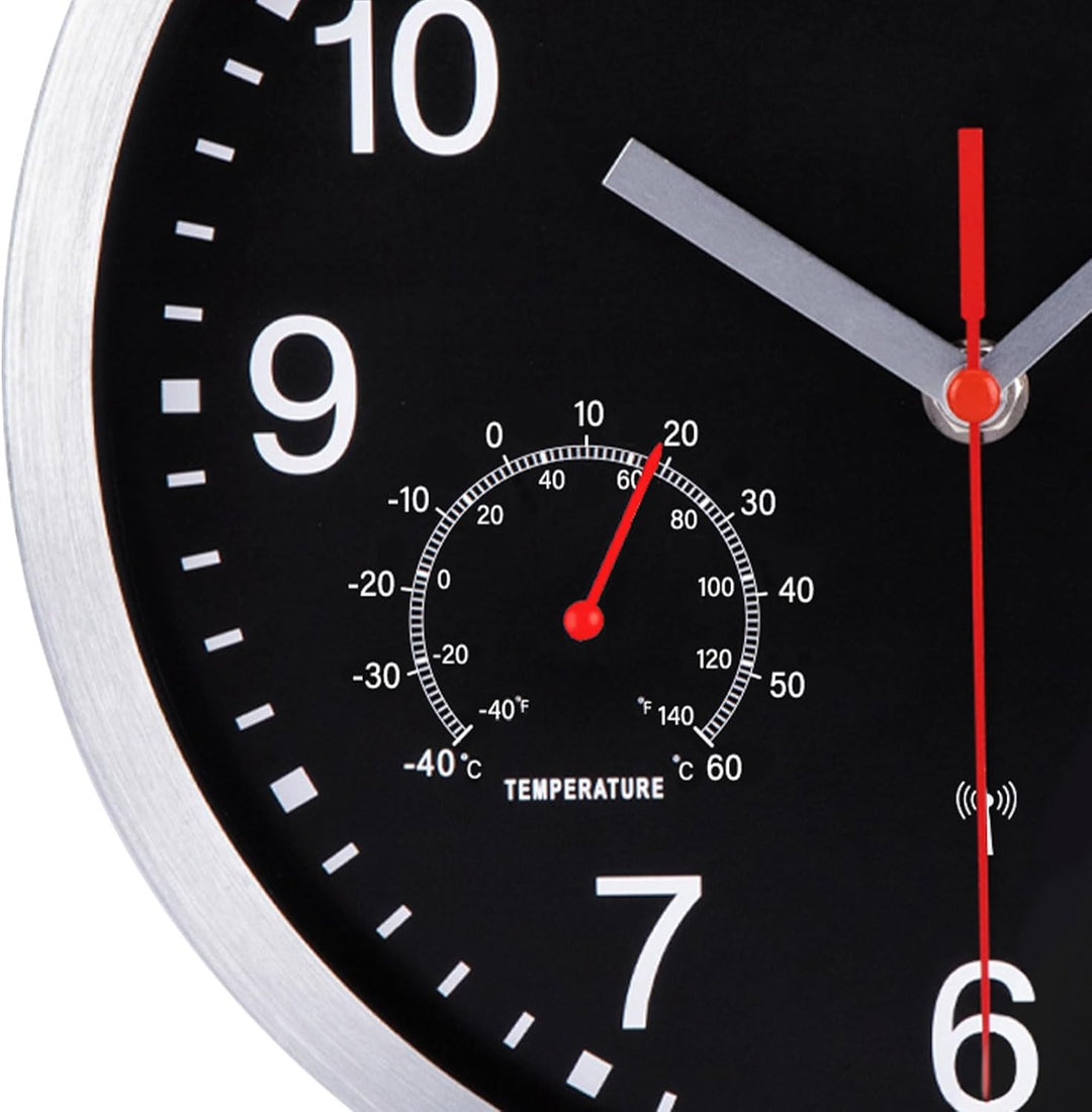 25cm Funkuhr Wanduhr Ohne TickgeräUsche Lautlos Quarz Batterie Betriebene Gross Wanduhr Einfach zu L