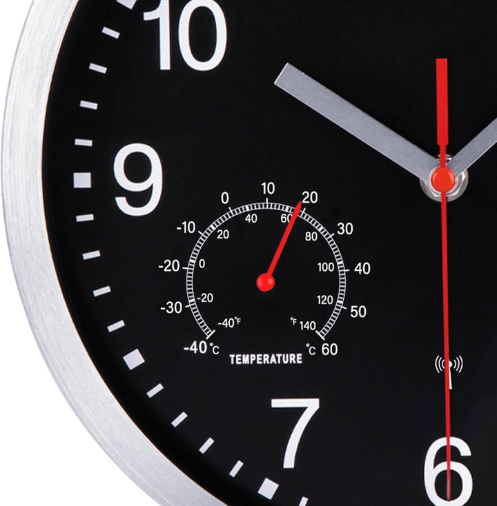 25cm Funkuhr Wanduhr Ohne TickgeräUsche Lautlos Quarz Batterie Betriebene Gross Wanduhr Einfach zu L