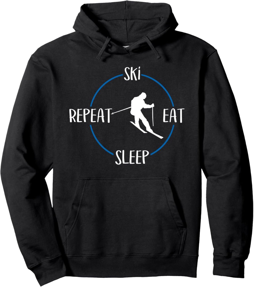 Ski Eat Sleep Repeat Geschenk Für Skifahrer Pullover Hoodie