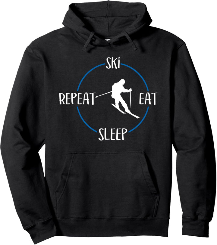 Ski Eat Sleep Repeat Geschenk Für Skifahrer Pullover Hoodie