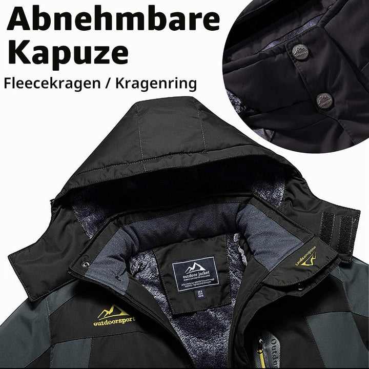 MAGCOMSEN Herren Winter Fleecejacke Warme Gefüttert Skijacke Outdoor Winddicht Wasserdicht Jacke Ver