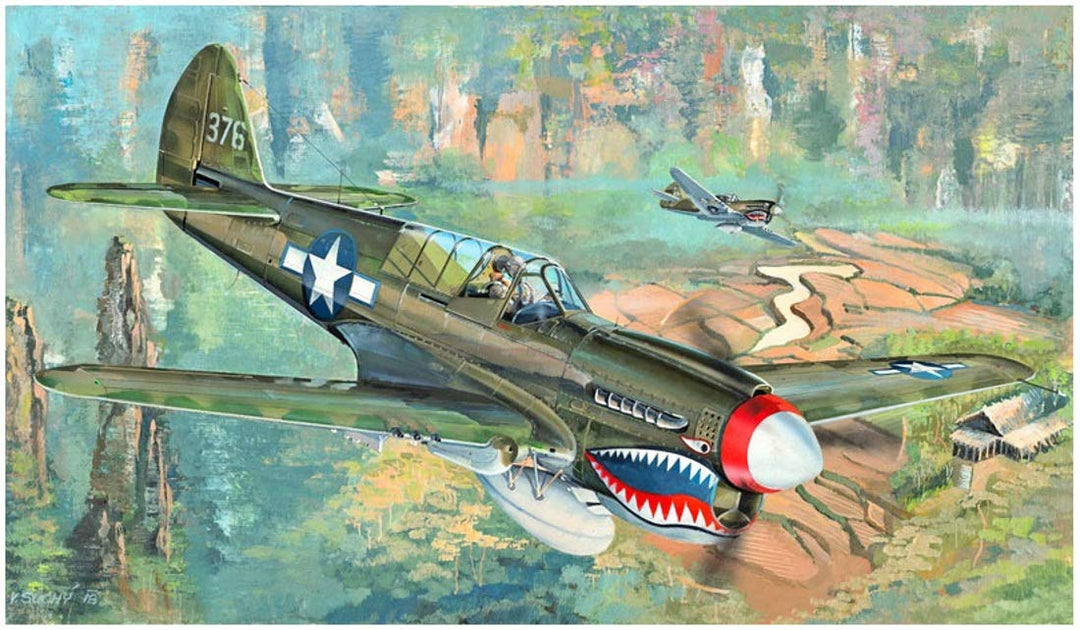 Trumpeter 02212 1/32 P-40N Kitty Hawk Modellbausatz, Modellbauzubehör, Mehrfarbig