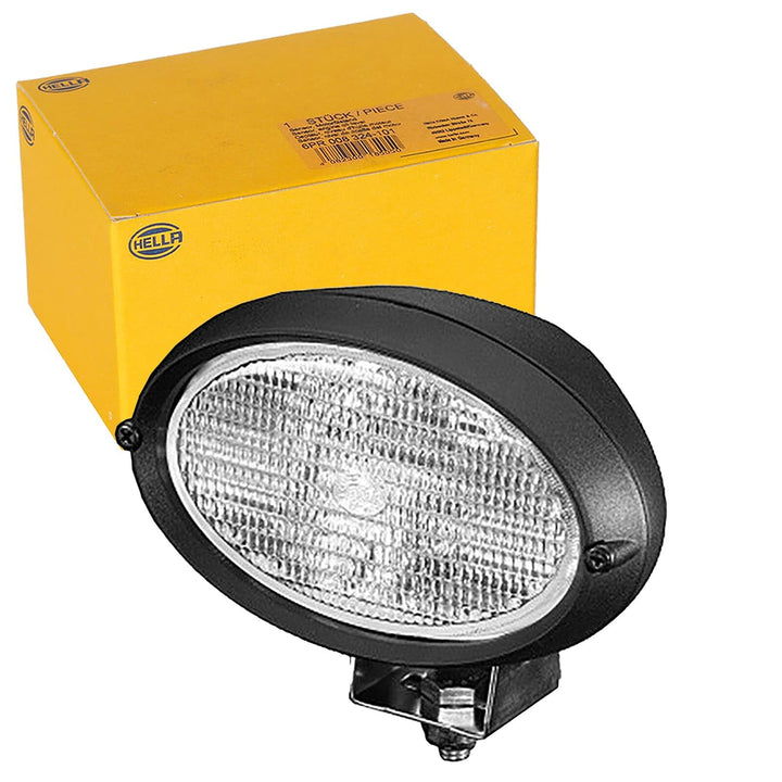 HELLA - Halogen-Arbeitsscheinwerfer - Oval 100 - 12V - Anbau/geschraubt - stehend/schwenkbarer Monta