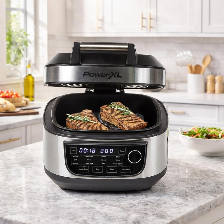 Mediashop PowerXL Multicooker – 12-in-1 Kocher mit Air Fryer Funktion – zum Braten, Kochen, Frittier