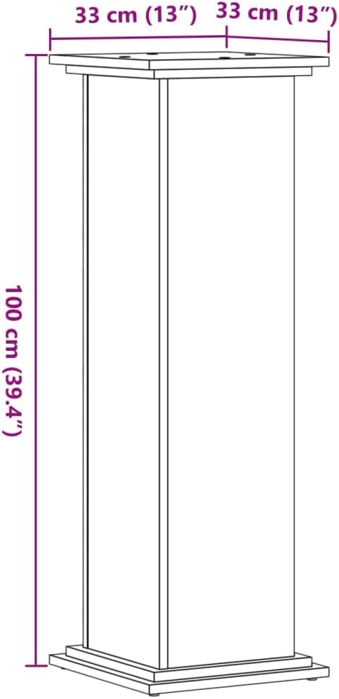 vidaXL Pflanzenständer, Blumenständer Hohle Konstruktion, Dekosäule Podest für Pflanzen Dekoartikel,