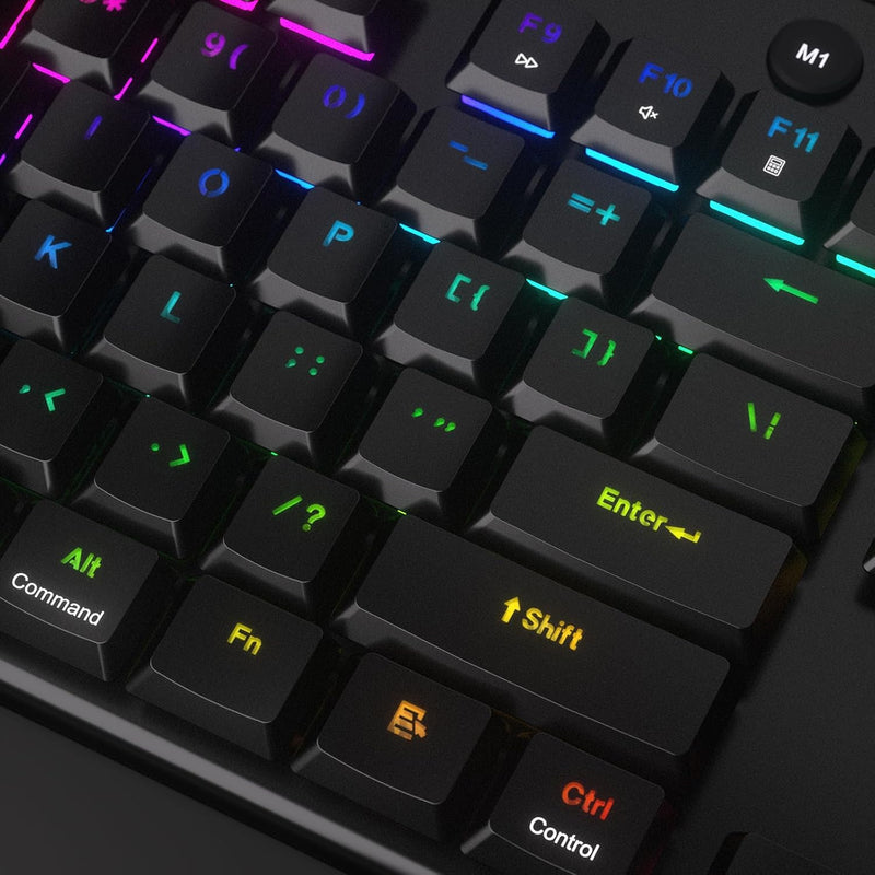 Redragon K618 Horus Mechanische RGB-Tastatur, Bluetooth/2.4ghz/kabelgebundene Tri-Mode Flache Tasten