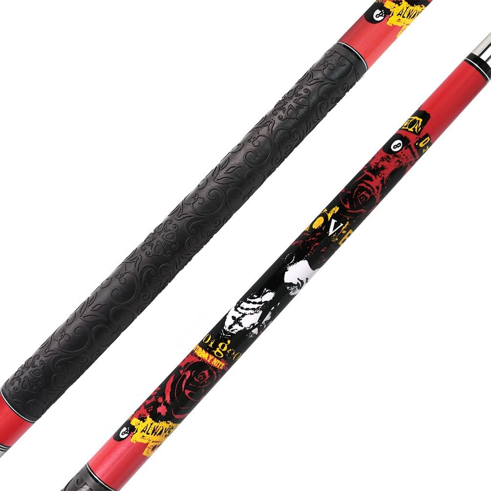 CUESOUL Gorgeous 58inches 19oz Pool Quee Stick, 13mm Spitze rot, rot