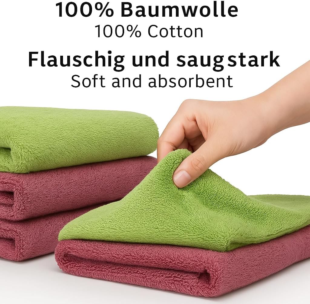 Betz 12-TLG. Handtuch Set Premium 100% Baumwolle 2 Duschtücher 4 Handtücher 2 Gästetücher 2 Seiftüch
