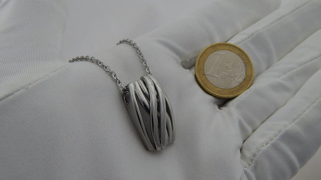 Hanessa Kette aus Edelstahl Damen-Schmuck Hals-Kette und Anhänger aus hochwertigem 316L Stahl " In S