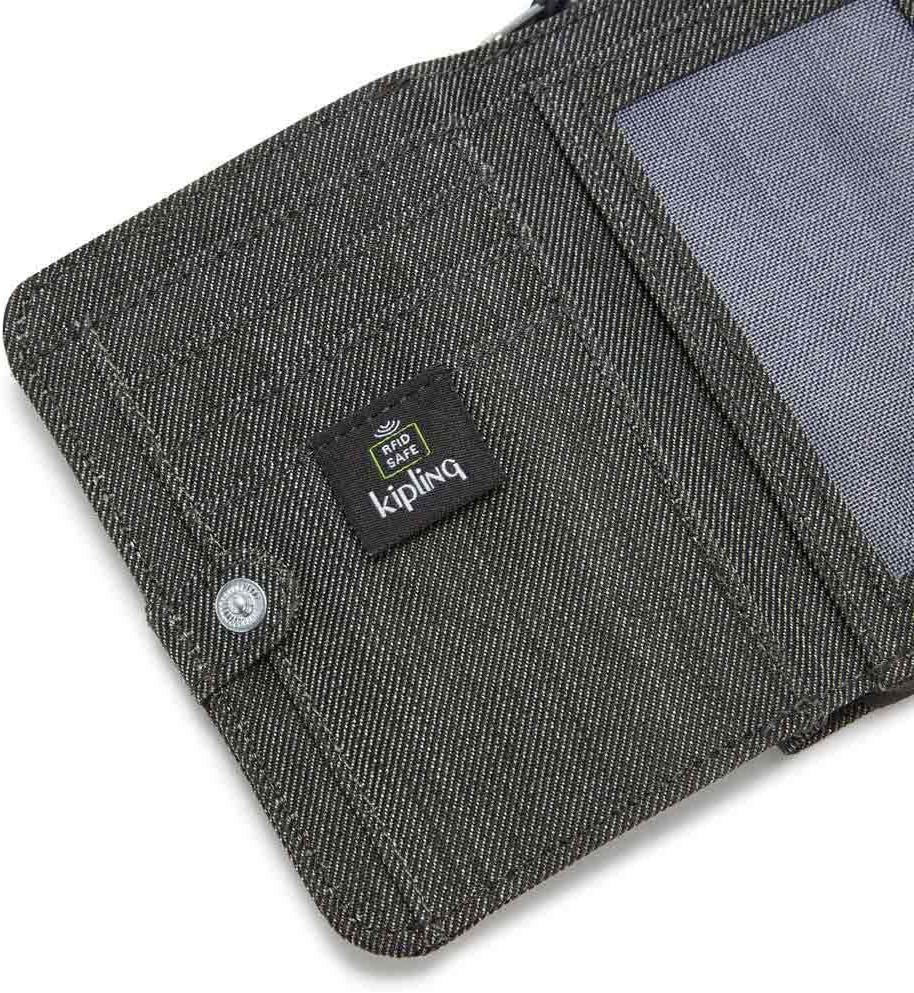 Kipling Damen Money Love Wallets, Black Peppery, 9.5x12.5x2.5 cm (B x H T) EU, Black Peppery