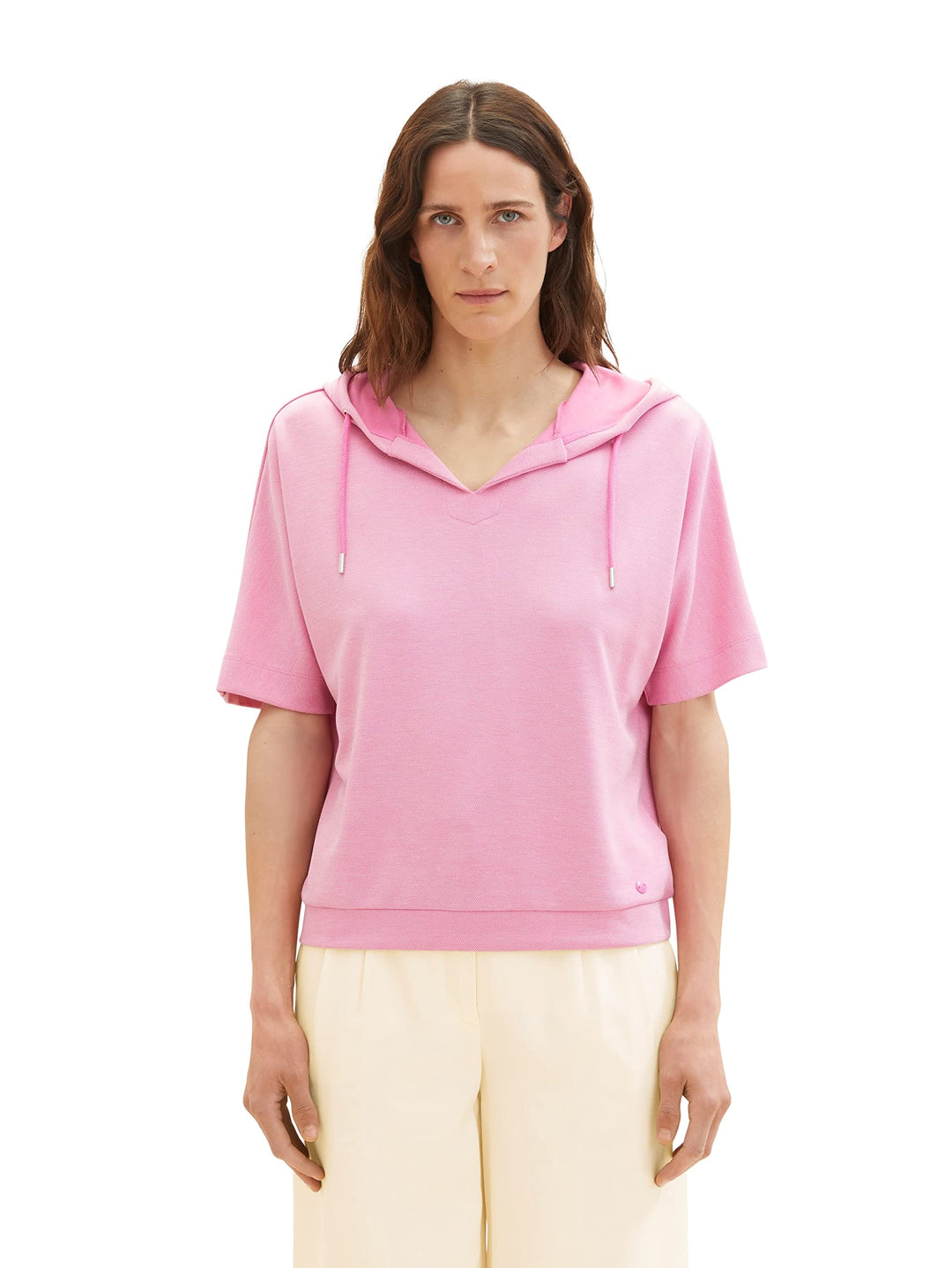 TOM TAILOR Damen Sweatshirt mit Kapuze XS 31647 - Nouveau Pink, XS 31647 - Nouveau Pink