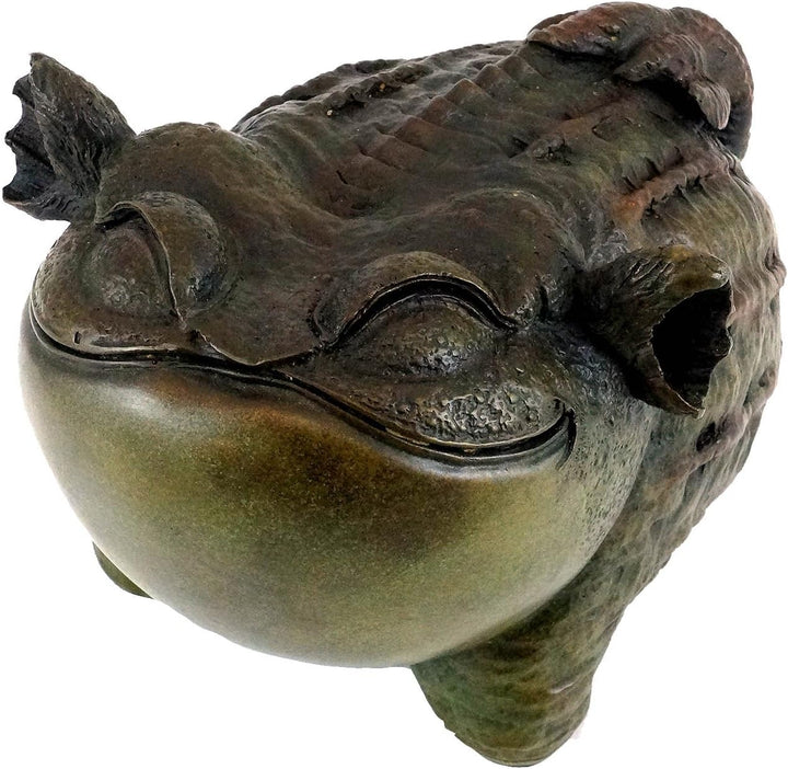 Kunst & Ambiente - Bronzefigur - Lustige chinesische Kröte/Frosch - signiert von Milo - Tierfigur -