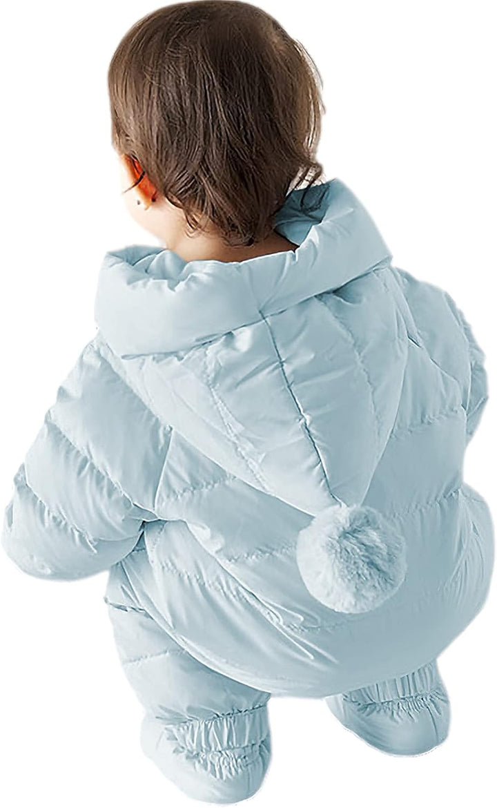 amropi Baby Winter Overall Mit Kapuze Schneeanzüge Strampler Jungen Mädchen Spielanzug für 3-24 Mona