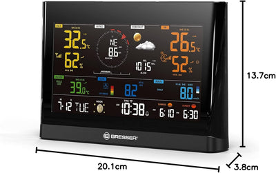 Bresser zusätzliche Basisstation für 7003300 WLAN Comfort Wettercenter Funk Wetterstation mit Farbdi