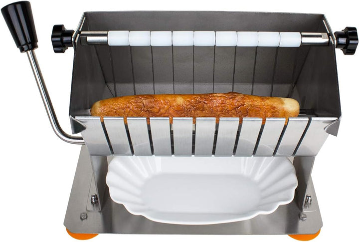 Beeketal 'CSB-2' Profi Gastro Curry Wurst Schneider für ca. 17,5 mm Schnittstärke mit 10 Edelstahl K