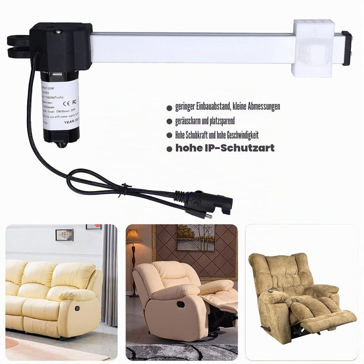 Okuyonic Sofa Lift Chairs Limoss Motor, Elektro-Liegemotor 230 mm/9 Zoll für elektrisches Sofa