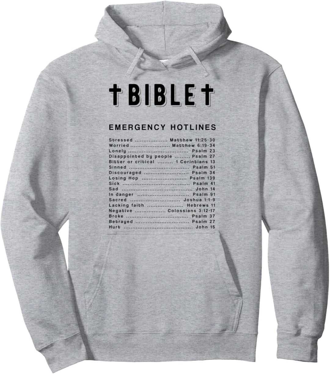 Religion Jesus Bibel Notfall Hotline Gott Pullover Hoodie