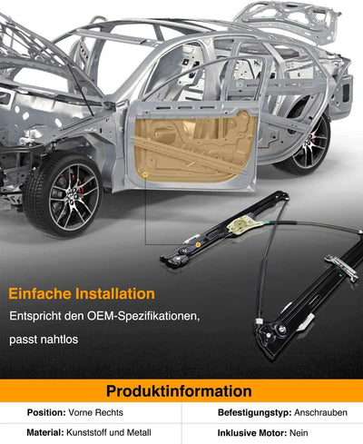 Frankberg Fensterheber Vorne Rechts Kompatibel mit X5 E70 Geländewagen geschlossen 2006-2013 5133716