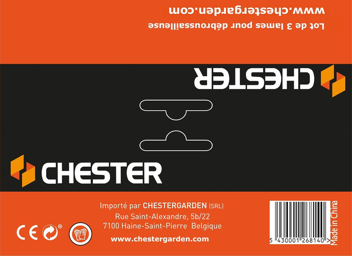 3er Set Messer (3, 8 und 40 Zähne) für Motorsense und 4 in 1 Multifunktionsgerät CHESTER