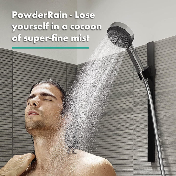 hansgrohe Pulsify S - Duschkopf, Handbrause mit 3 Strahlarten (Activation Version), runde Duschbraus