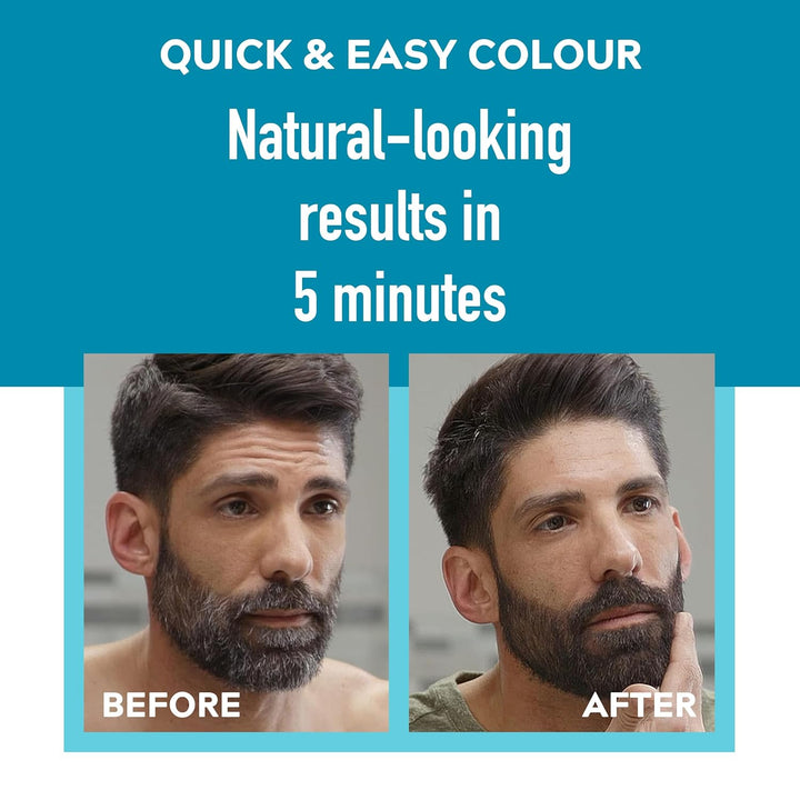 Just for men Moustache & Beard eliminiert Grau für einen dickeren und volleren Look - M55, Schwarz (