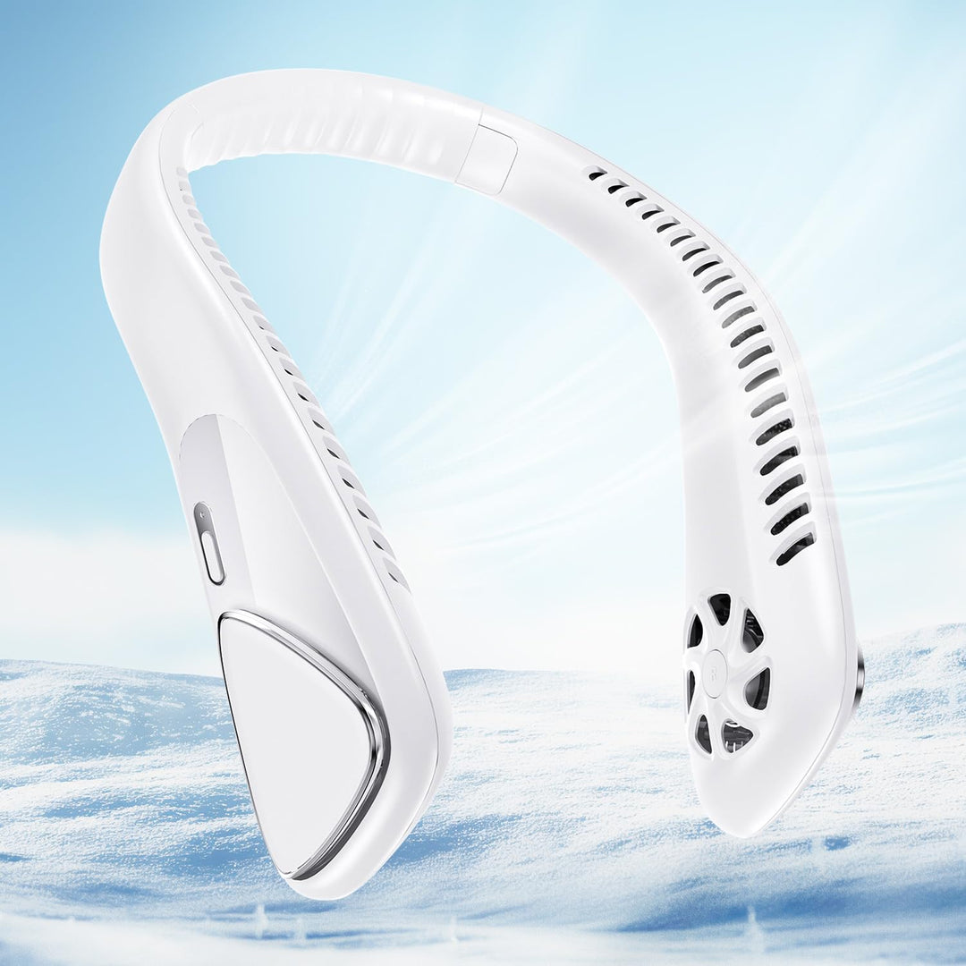 Jialexin Tragbarer Nackenventilator, Hals Ventilator Wiederaufladbar mit 6000mah, Persönlicher Venti
