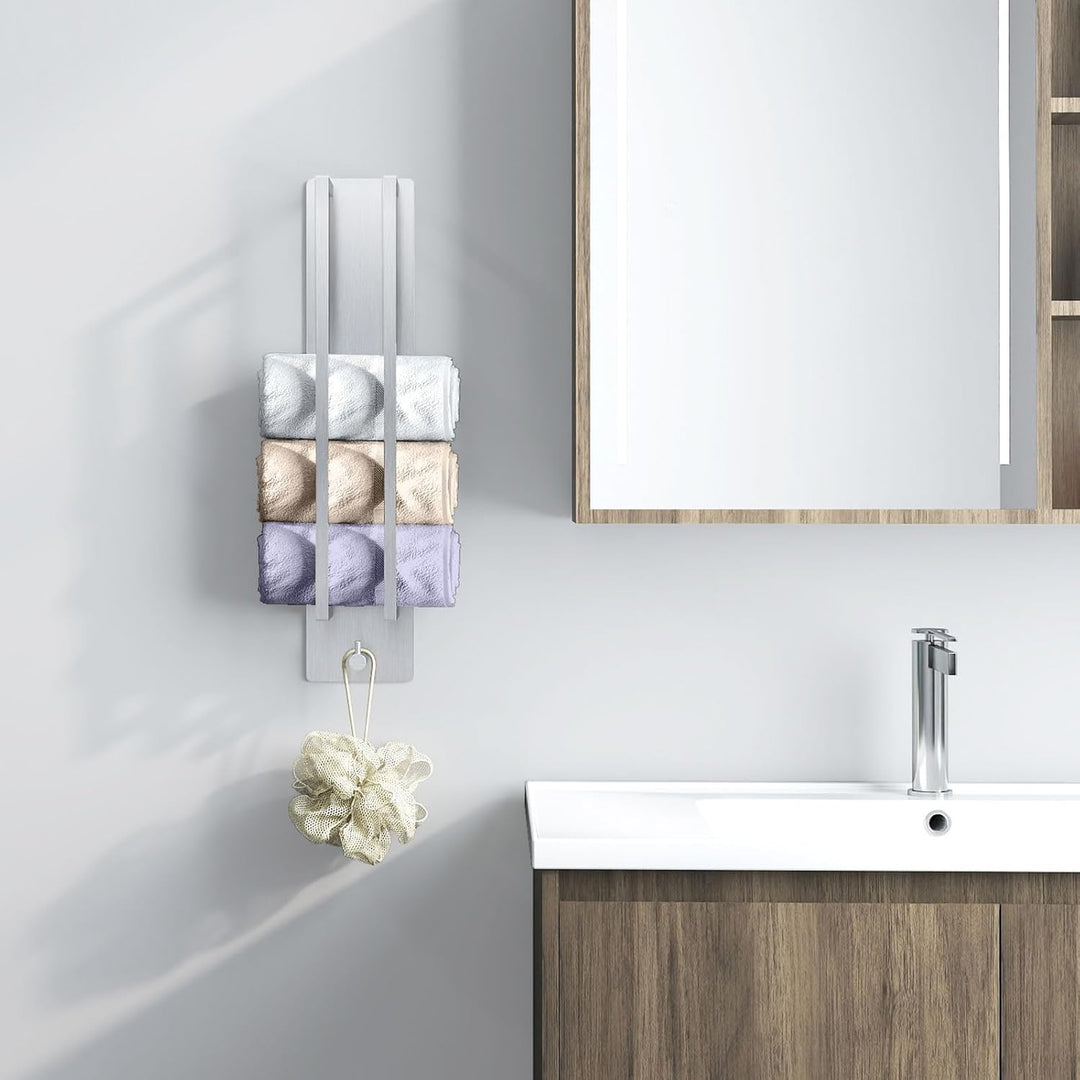 Handtuchhalter Ohne Bohren,Gästehandtuchhalter Selbstklebend 420*90*75mm Edelstahl Badetuchhalter Kl