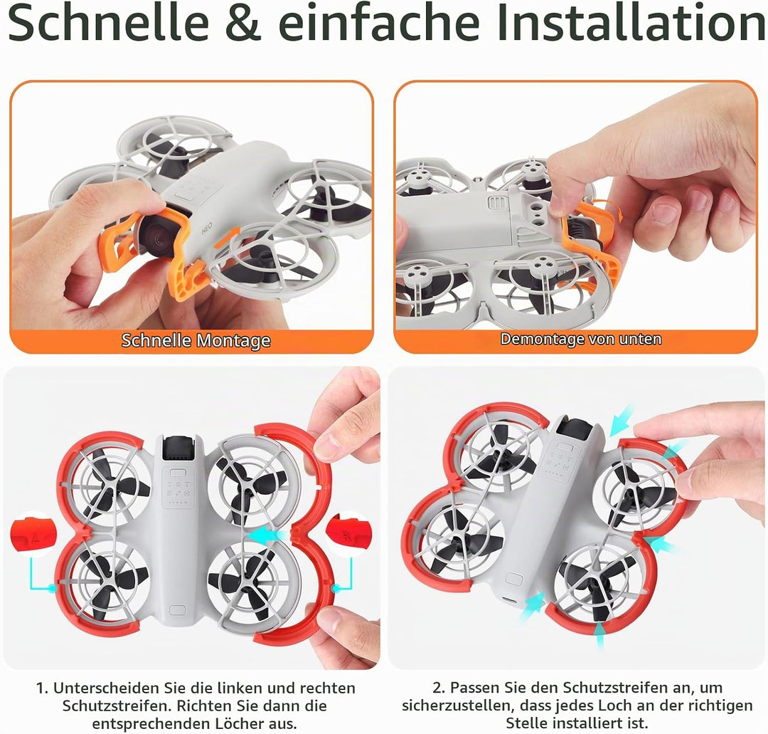 Anti-Kollision Schutz für DJI Neo Zubehör, 2-IN-1 Neo Gimbal Anti-Kollision Protektor + Neo Propelle
