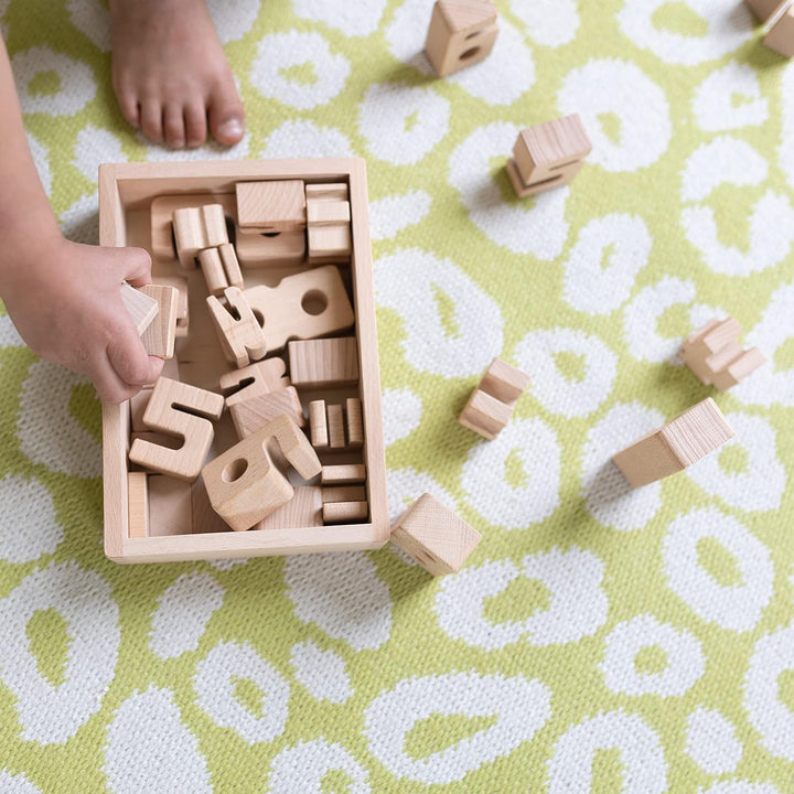 SumBlox Mini (Starter Set) - Set of 38 Mini STEM Solid Wood Educational Numbers, Including Wooden Bo