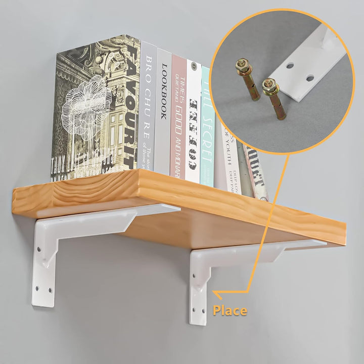 Ihomepark Schwarze Regalhalterung, breiter Eckwinkel Schwerlastträger Tragkraft 150 kg Wandhalterung