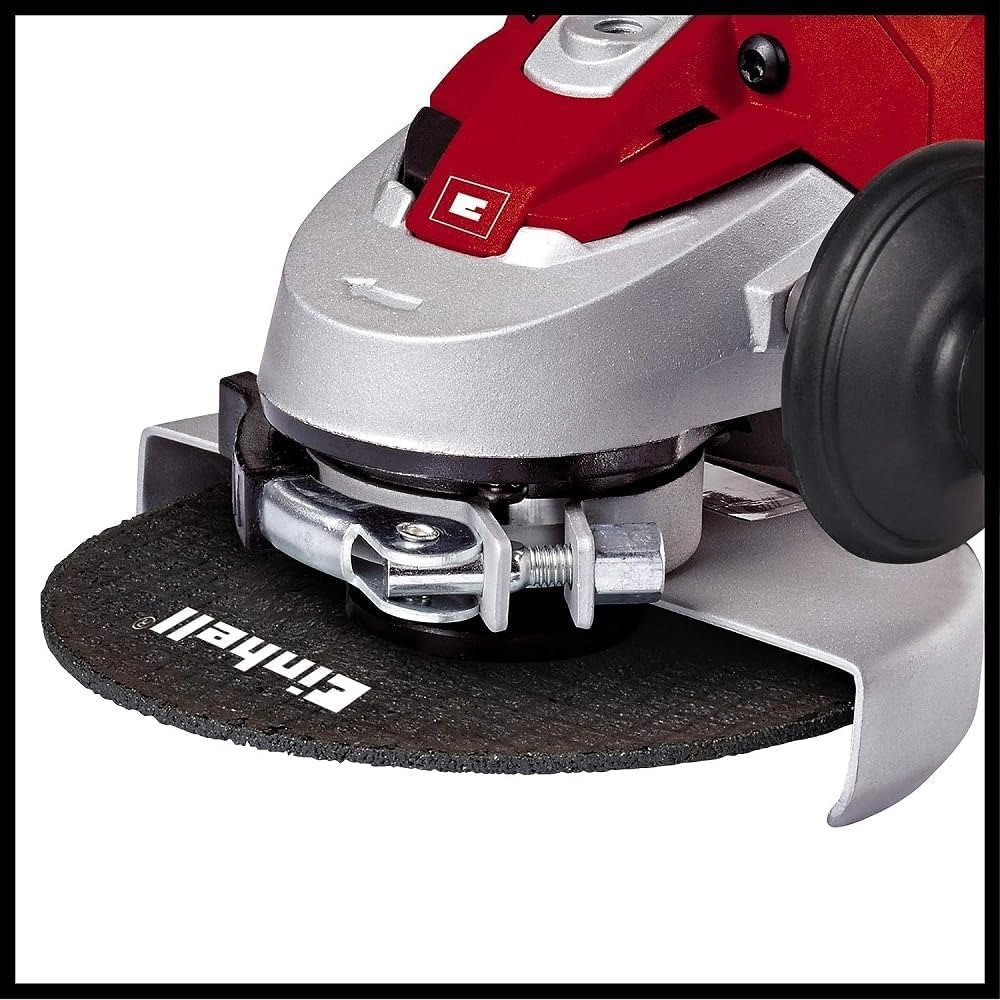 Einhell Winkelschleifer TE-AG 125/750 Kit (750 W, Spindelarretierung, vibrationsarm, inkl. 1x Diaman