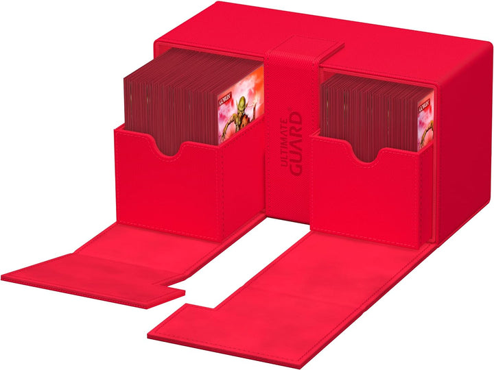 Ultimate Guard Twin Flip`n`Tray 200+ XenoSkin Monocolor Rot, Rot
