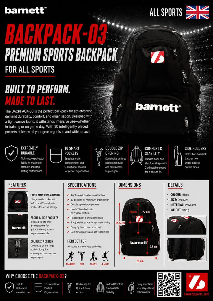 BARNETT BACKPACK-03 Rucksack Sportrucksack Gr. L