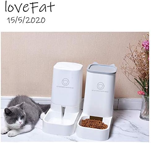 Automatischer Brunnenfutter- / Wasserspender-3.75Lx 2-teilig- Hunde- / Katzenfutter- / Haustierschal