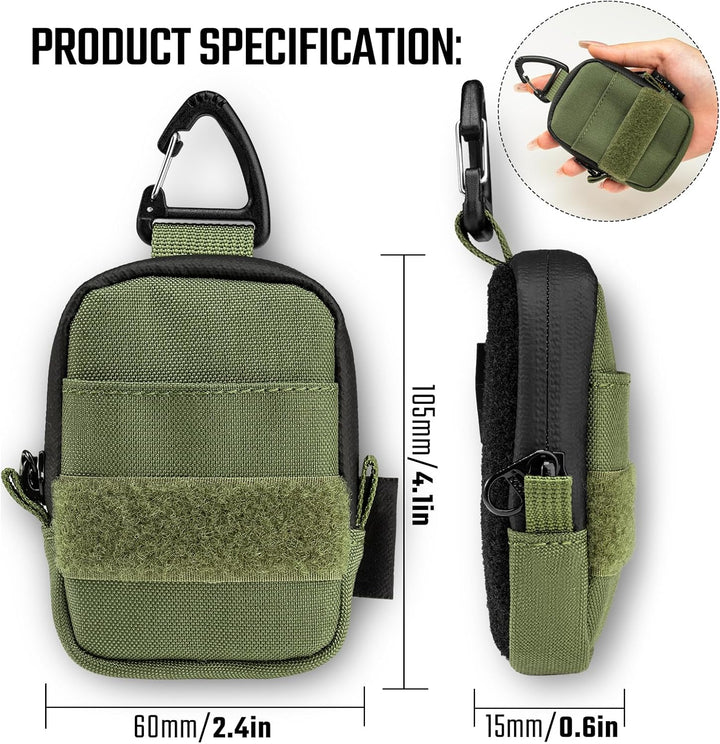 TACTICAL GEEK Storage A6 Mini EDC Organizer - 2-Taschen Premium 500D Cordura Nylon Tasche Für AirPod