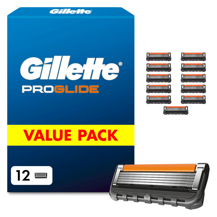Gillette ProGlide Rasierklingen, 12 Ersatzklingen für Nassrasierer Herren mit 5-fach Klinge 12 Stück