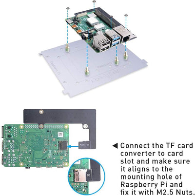 GeeekPi Raspberry Pi Cluster Gehäuse, Raspberry Pi Rack Gehäuse Stapelbares Gehäuse mit Lüfter 120 m