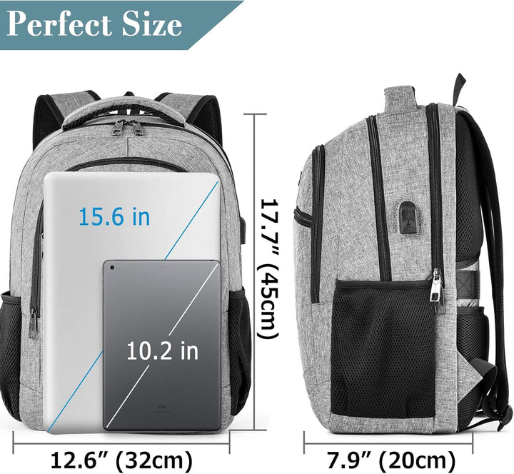 BIKROD Rucksack Herren und Damen, Schulrucksack Jungen Mädchen Teenager, 15.6 Zoll Laptop Arbeit Day
