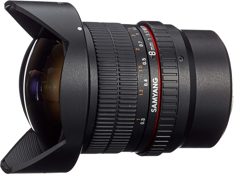 Samyang 8mm F3.5 CS II Objektiv für Anschluss Micro Four Thirds, Micro Four Thirds