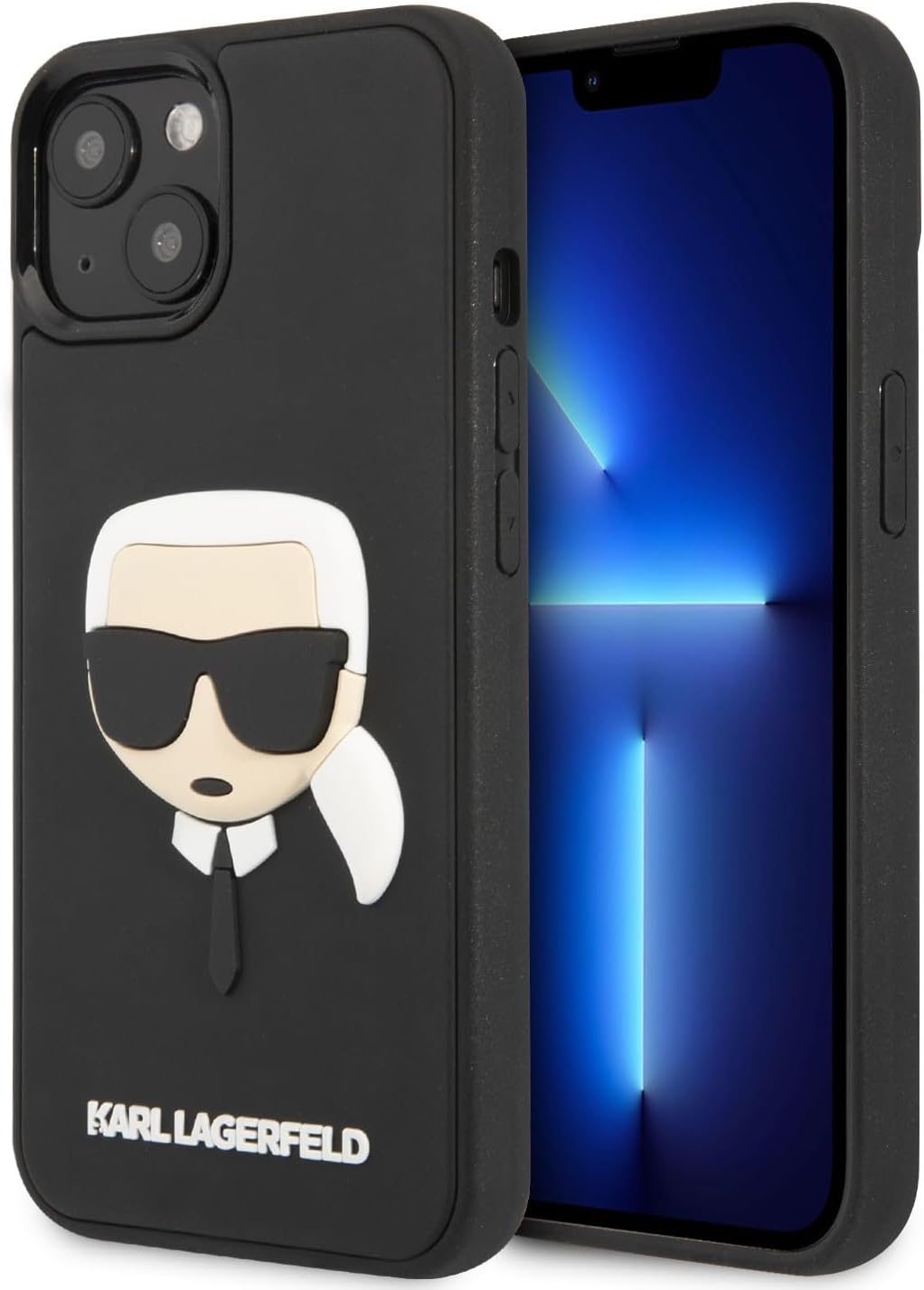 KARL LAGERFELD KLHCP14MKH3DBK hülle für iPhone 14 Plus 6,7" schwarz/Black hardcase 3D Rubber Karl`s
