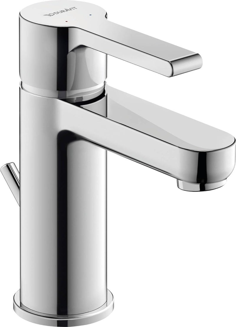 Duravit B21010 B.2 Einhebel-Waschtischmischer, Chrom mit Zugstangen-Ablaufgarnitur