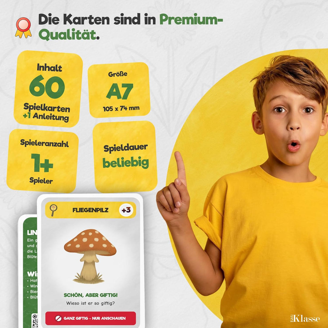 60 Spielkarten Lernkarten Natur Detektive das Spiel für kleine Entdecker Kartenspiel Kinder Kinderga