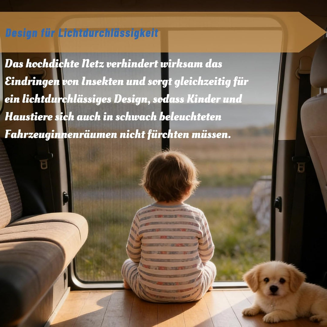 Moskitonetz Auto Kompatibel für VW T5 T6 T6.1 California, Insekten für Seitentür/Hintertür mit mitti