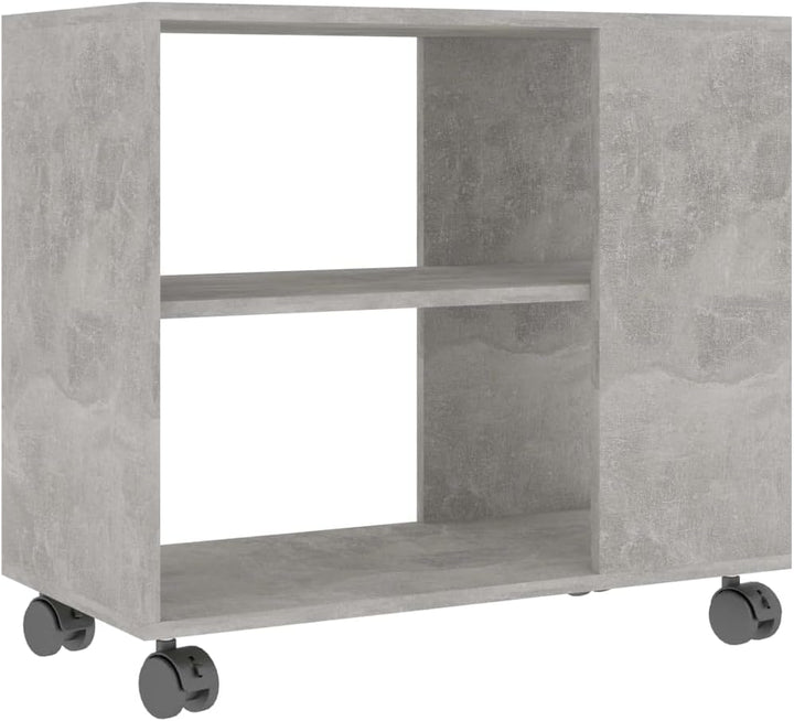 FIRBNUS Beistelltisch Betongrau 70x35x55 cm Beistelltisch Rollen Beistelltisch Bett Beistelltisch Ho