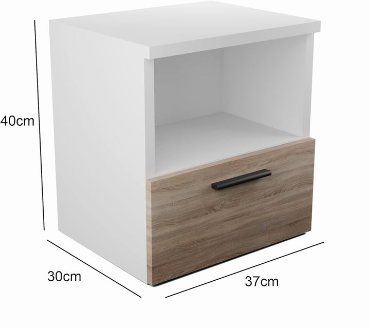 Home Glow Nachttische, Nachttischschubladen, Nachttischschrank, 1 Schublade, Beistelltisch mit Ablag