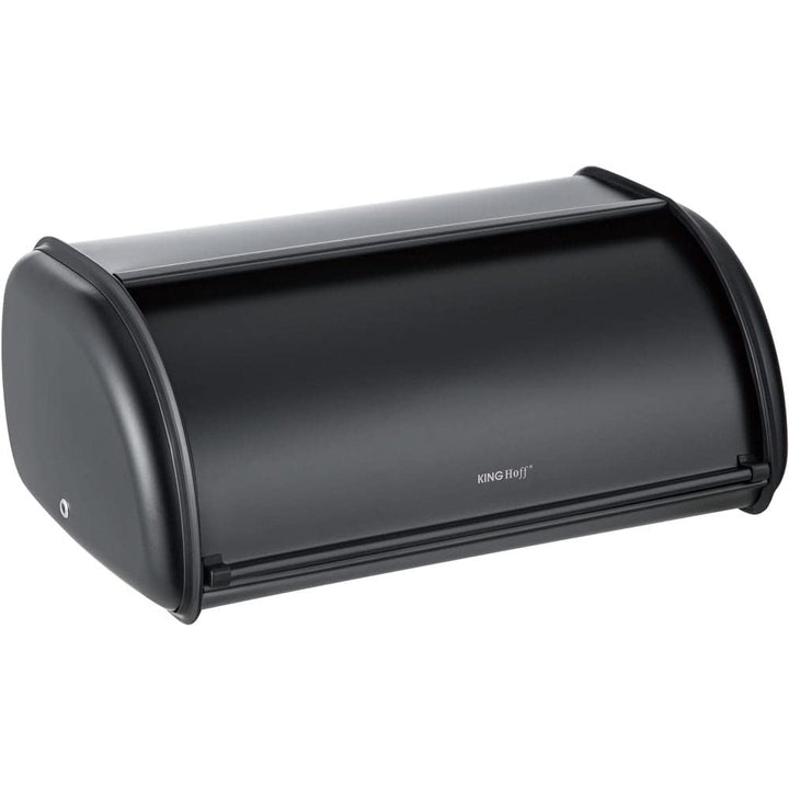 KING HOFF Brotkasten Brotbox Brotbehälter Brotdose aus Stahl (Schwarz) Schwarz Klein, Schwarz Klein