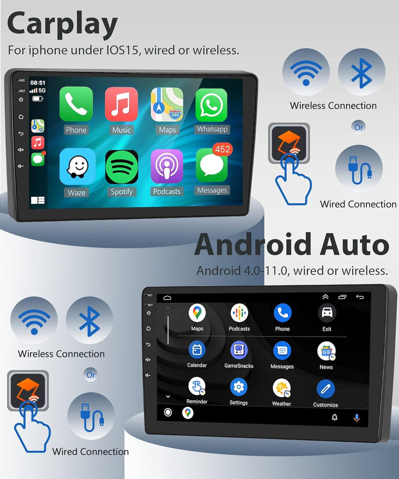 Podofo Android Carplay Autoradio für Seat Leon 2 MK2 2005-2012(Linkslenker), Android Auto HiFi GPS 9