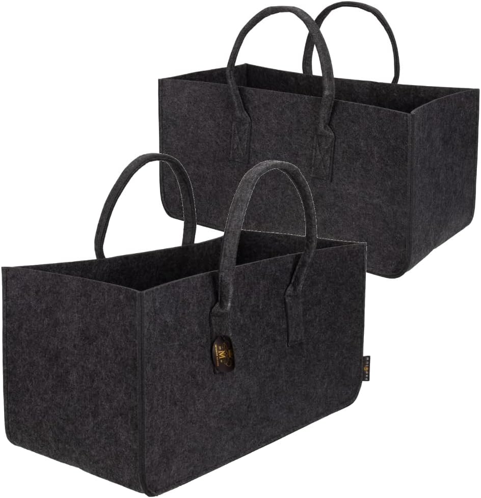 Rubberneck 2er Set Allzweck Filztasche mit Tragegriffen aus Filz, Faltbare Einkaufs-Taschen mit Henk